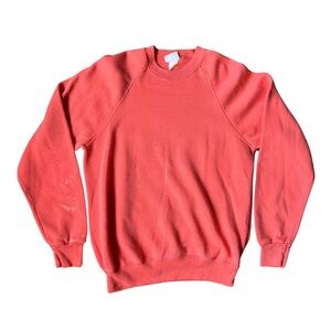 Vintage Lee Blank Crew Neck Sweatshirt hunting orange - 42” chest